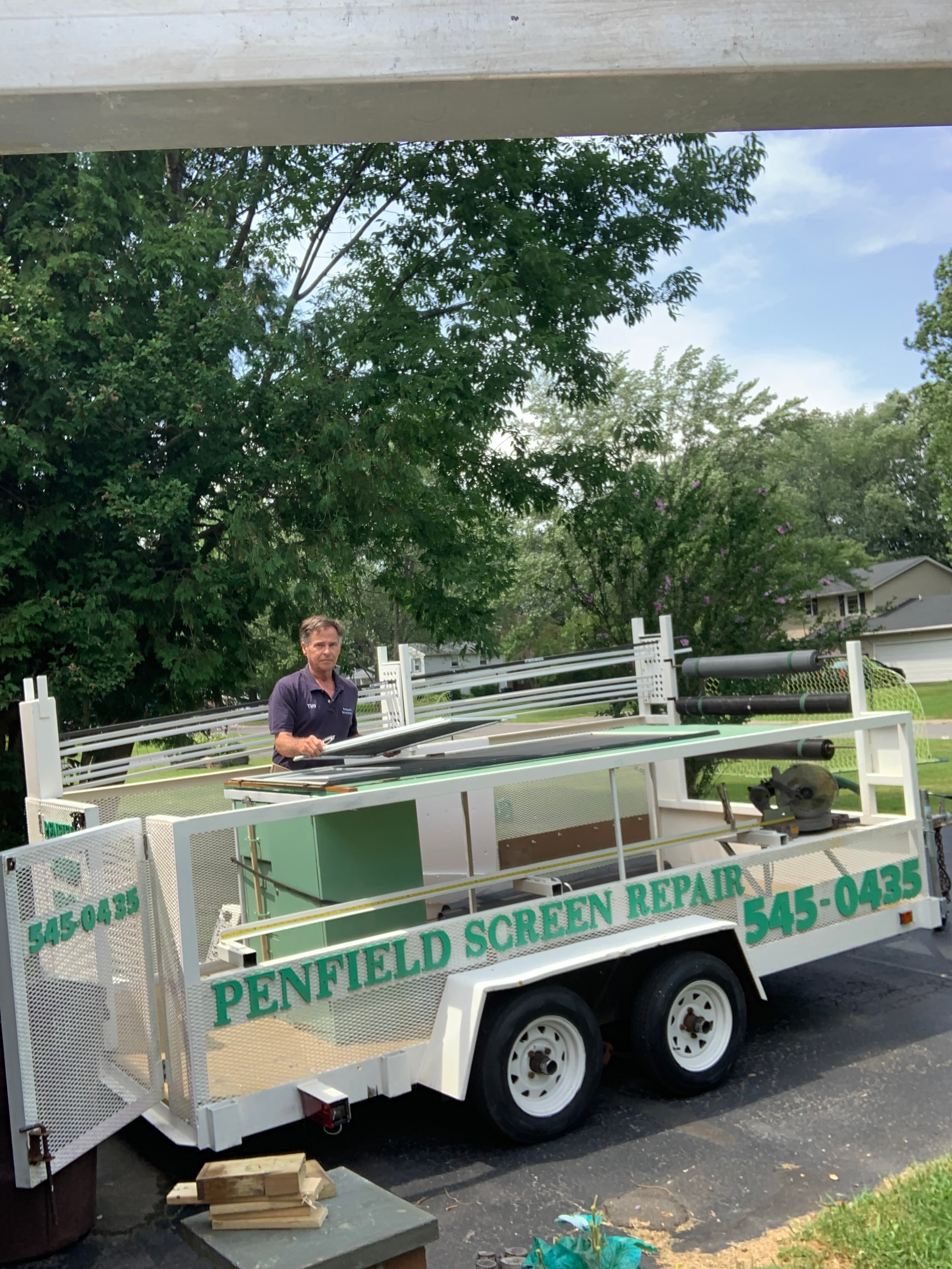 Penfield Screen Repair on-site work photo