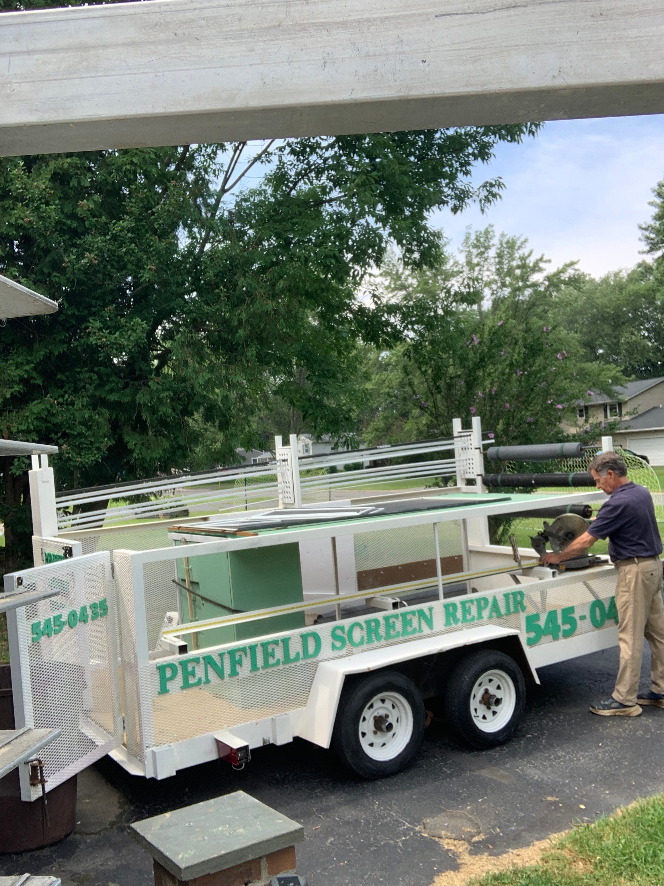 Penfield Screen Repair on-site work photo